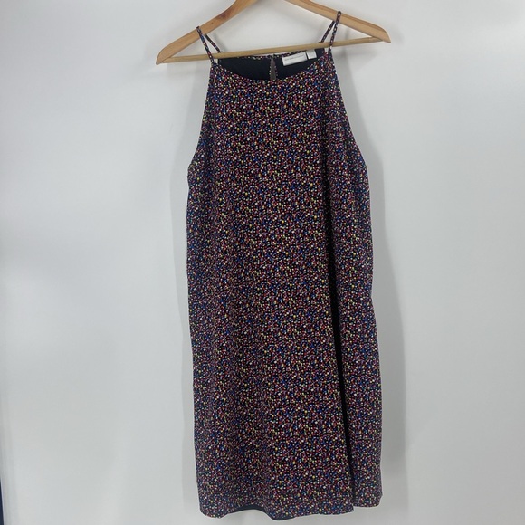 New York & Company ditzy print spaghetti strap swing dress XL - Picture 2 of 13